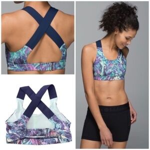Lululemon All Sport Bra *Adjustable Iridescent Multi / Deep Navy Sz 4
